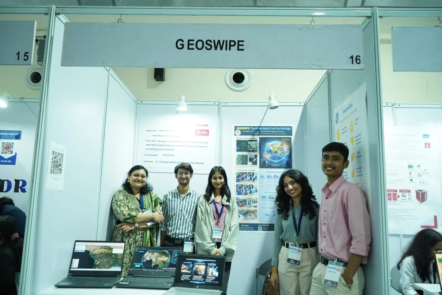 The GeoSwipe booth at the CIIA-5 national innovation showcase at Nehru Science Centre, Mumbai